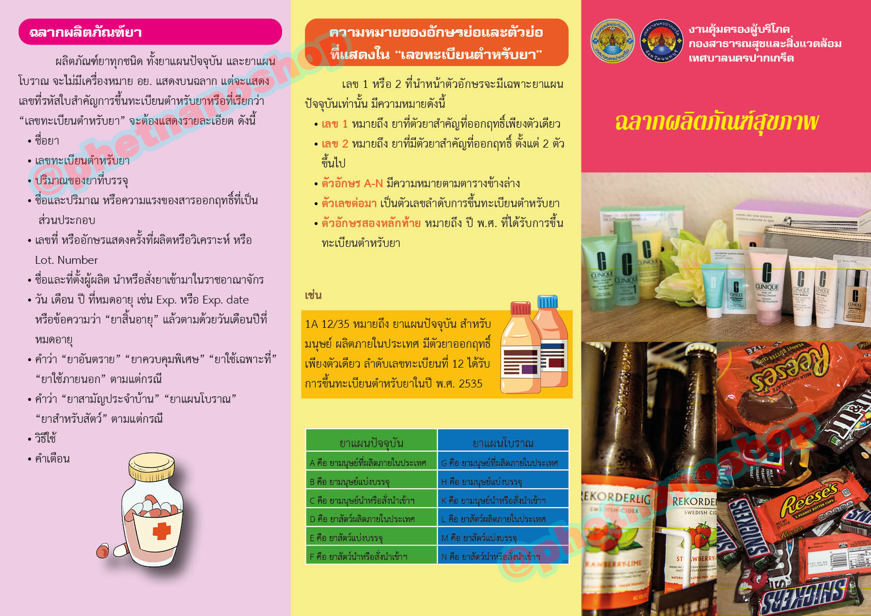 แผ่นพับฉลากผลิภัณฑ์สุขภาพ ทน ปากเกร็ด 2